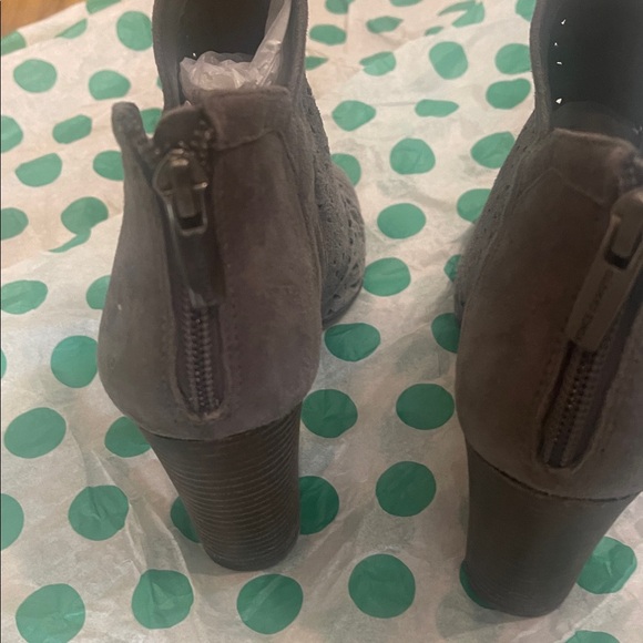 Vince Camuto Charcoal Peep-Toe Ankle Booties - Picture 3 of 8